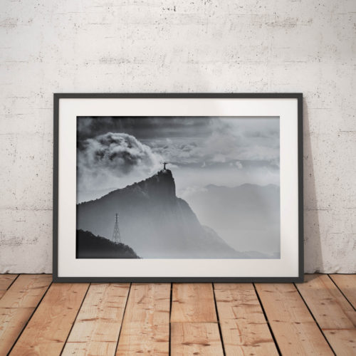 quadro preto e branco cristo redentor, quadro PB cristo redentor, Quadro preto e branco, do r seu quadro, fine art, quadro fine art, quadro de decoração, quadro para sala, quadro para casa, quadro para o quarto