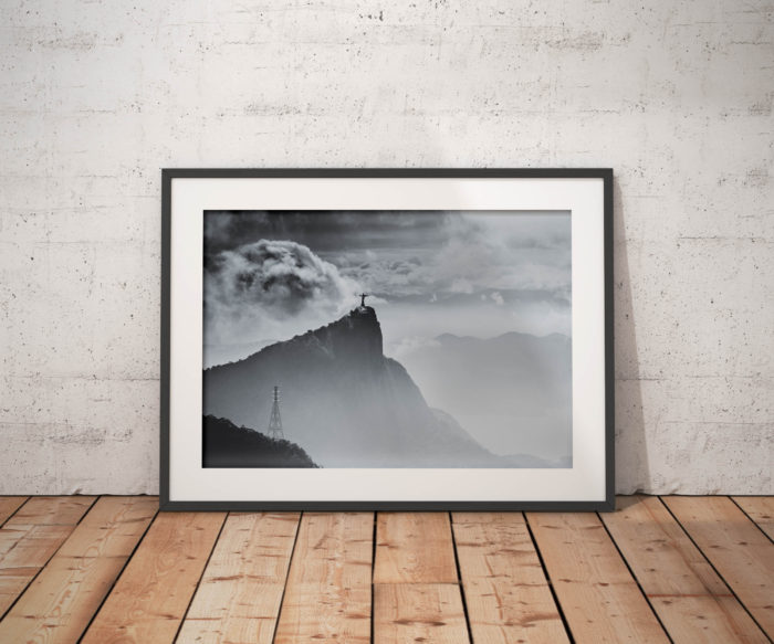 quadro preto e branco cristo redentor, quadro PB cristo redentor, Quadro preto e branco, do r seu quadro, fine art, quadro fine art, quadro de decoração, quadro para sala, quadro para casa, quadro para o quarto